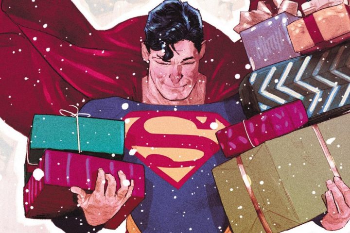Superman Steals the Spotlight from Santa on DC’s ‘Twas the ‘Mite Before Christmas Variant Cover
